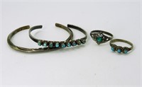 Vintage 925 Childrens Turquoise Jewelry