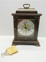 Vintage Hamilton Mantel Clock w/key 16"T