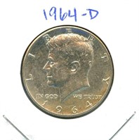 1964-D Kennedy Silver Half Dollar