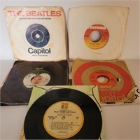 Vintage 45's (9) Beatles, Beach Boys & More