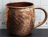 Vintage hammered copper drinking cup