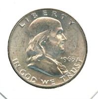 1963-D Franklin Silver Uncirculated Half Dollar