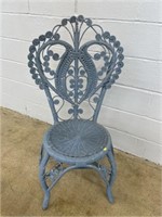 Painted Wicker Side Chair