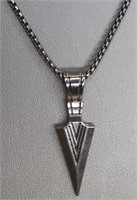 22" black necklace with  pendant