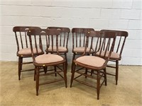 Set of 6 Turned, Spindle Back Chairs