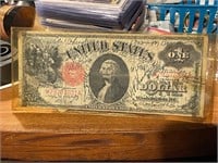 Rare 1917 $1 Legal Tender short snorter note