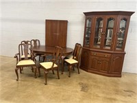 Modern 8 Pc. Cherry Finish Dining Room Suite