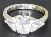 Sterling Silver Plated Genuine CZ ring Size 8