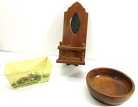 Vintage Items,L.M. Wood Bowl,Wall Display