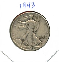 1943 Walking Liberty Silver Half Dollar