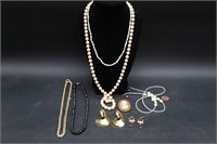 10 Pcs. French Jet, Cameo, Pearls Costume+++