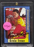 Autographed Ernie Irvin collectors card with hard
