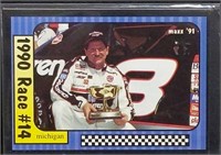 1990 race #14 collectors card #3 with plastic