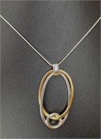 EATATE FIND 925 stamped 28" necklace with pendant