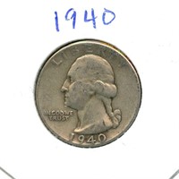 1940 Washington Silver Quarter