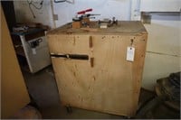 Shop Cabinet with Clamps and Contents