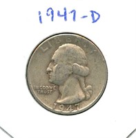 1947-D Washington Silver Quarter