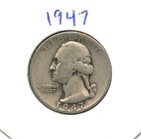 1947 Washington Silver Quarter