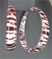 Zebra stripe earrings