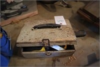 Tool Box with Hatchet, Chalk Line,