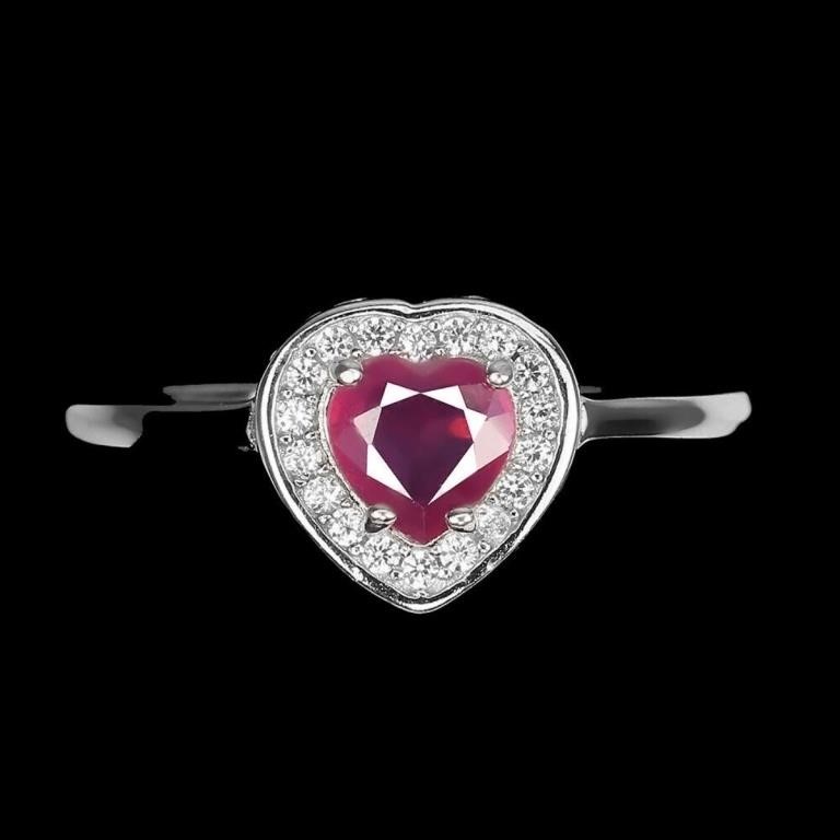 Natural Pigeon Blood  Red Ruby Ring