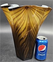 Large Amber Murano Glassware Vase