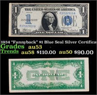 1934 "Funnyback" $1 Blue Seal Silver Certificate G