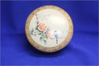 A Japanese Ceramic Round Trinket Box