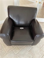 Black Leather chair with small rip (marked)