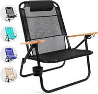 Water Buffalo Beach Chair - Black  Foldable