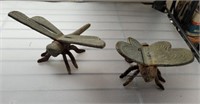 CAST IRON FLY AND DRAGONFLY