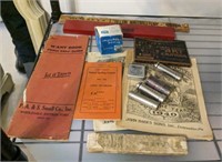 VINTAGE CRAYONS, BOOKLETS, COIN SAVERS