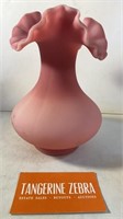Fenton Pink Satin Vase