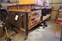 Workbench made out of Hospital Bed