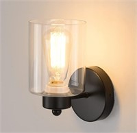 ($56) Wall Sconces Set of Two, Matte Black