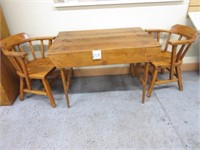 Pine Table (42x28) w/ (2) Chairs