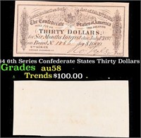 1864 6th Series Confederate States Thirty Dollars