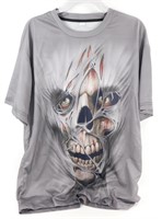 Size XXXL T-Shirt with Skull on Front - New &