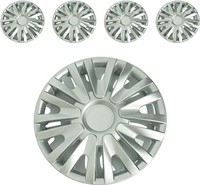 Set of 4 Wheel Cover  Silver Snap-On Universal Hub