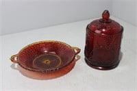 Lot of Red Candy Dishes