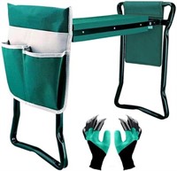 Garden Kneeler and Seat with Tool Bag Pouch,Portab
