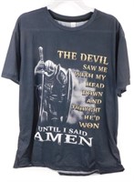 Size 3XL Black T-Shirt with the Saying "The Devil