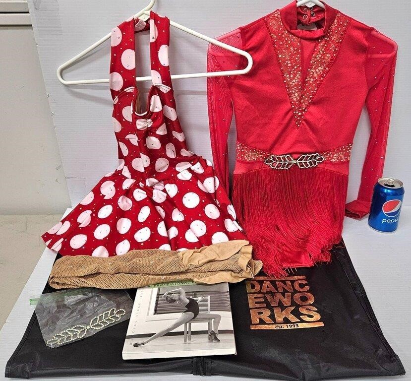 Child's Dance Costume Dresses Red Dots & Fancy