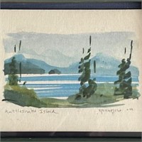 "Rattlesnake Island" Signed Original Water Color