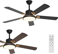 Ceiling Fans with Lights and Remote Control, 52 In