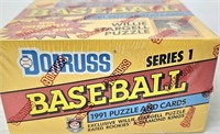 NIB 1991 Donruss Box Baseball Cards Series 1