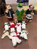 Holiday stuffed animal decor