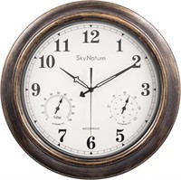 18 Inch SkyNature Outdoor Clock with Temp