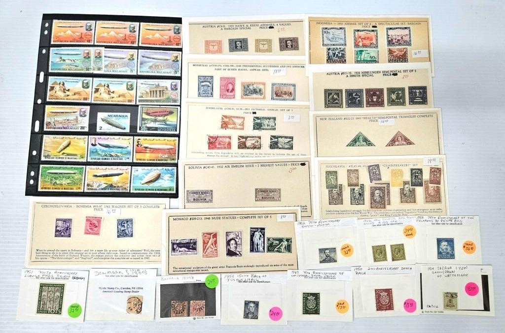 Foreign Stamps - Zeppelins, 1800s - Mid 1900s
