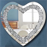 DMDFIRST Crystal Crush Diamond Heart Shaped Silver